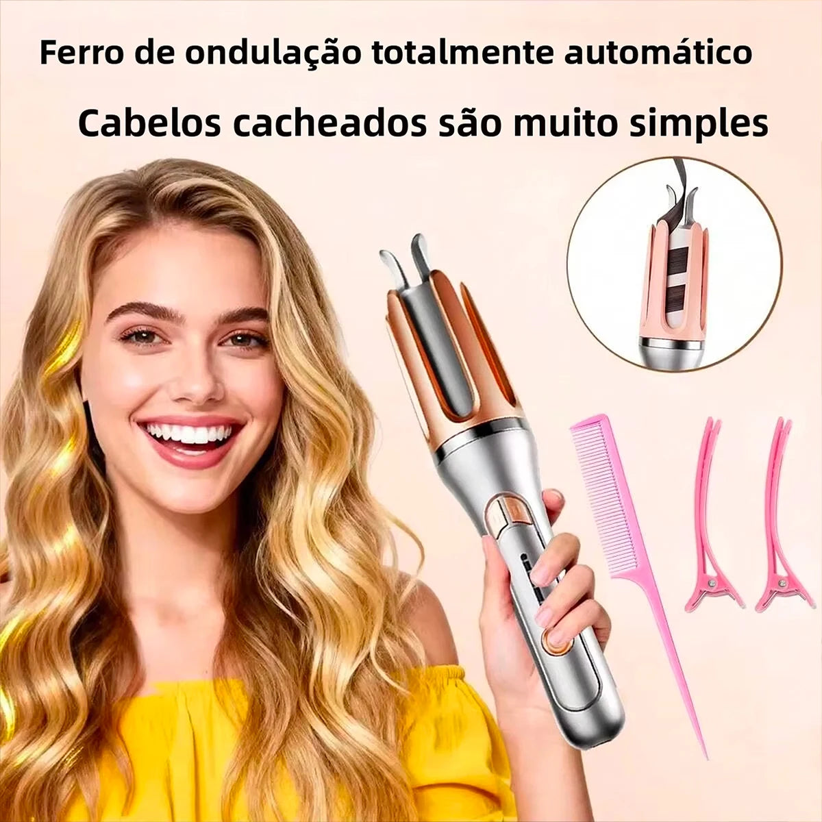 Automatic Curling Iron 32mm Ceramic Hair Curler Negative Ion Rotating Curling Wand Anti Tangle Hair Styling Tool