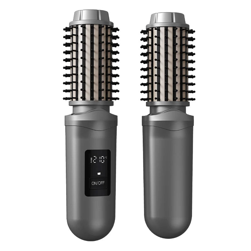 1PC 2600mAh Portable Hair Straightening Comb Dormitory Essential Dual Use Straightening Curling Non-damaging Wireless Negative