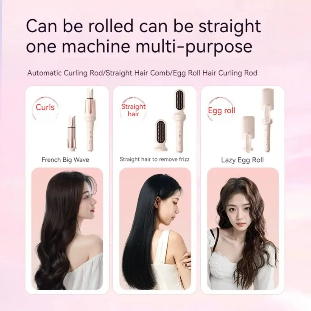 Ceramic Automatic Hair Curler 5-in-1 Negative Ion Iron Hair Straightening Comb Anti-scald Automatic Curling Egg Curler Hair Care