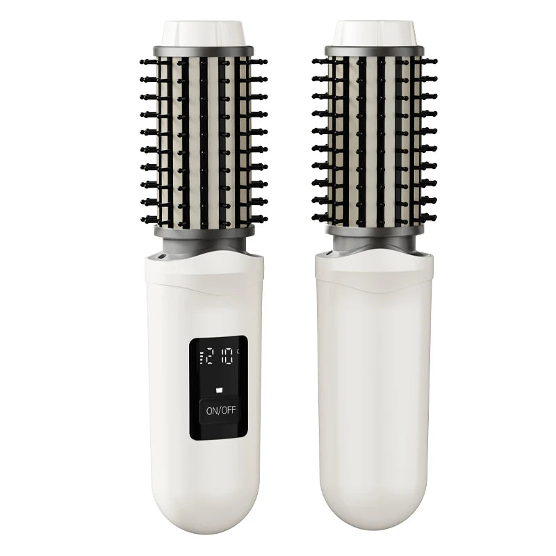 1PC 2600mAh Portable Hair Straightening Comb Dormitory Essential Dual Use Straightening Curling Non-damaging Wireless Negative