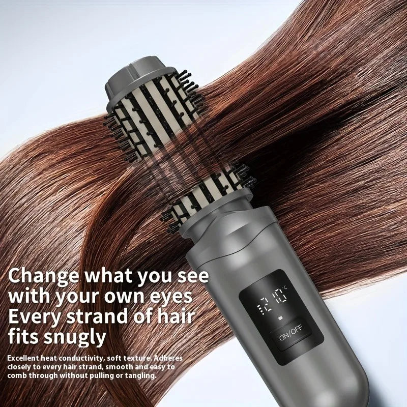 1PC 2600mAh Portable Hair Straightening Comb Dormitory Essential Dual Use Straightening Curling Non-damaging Wireless Negative
