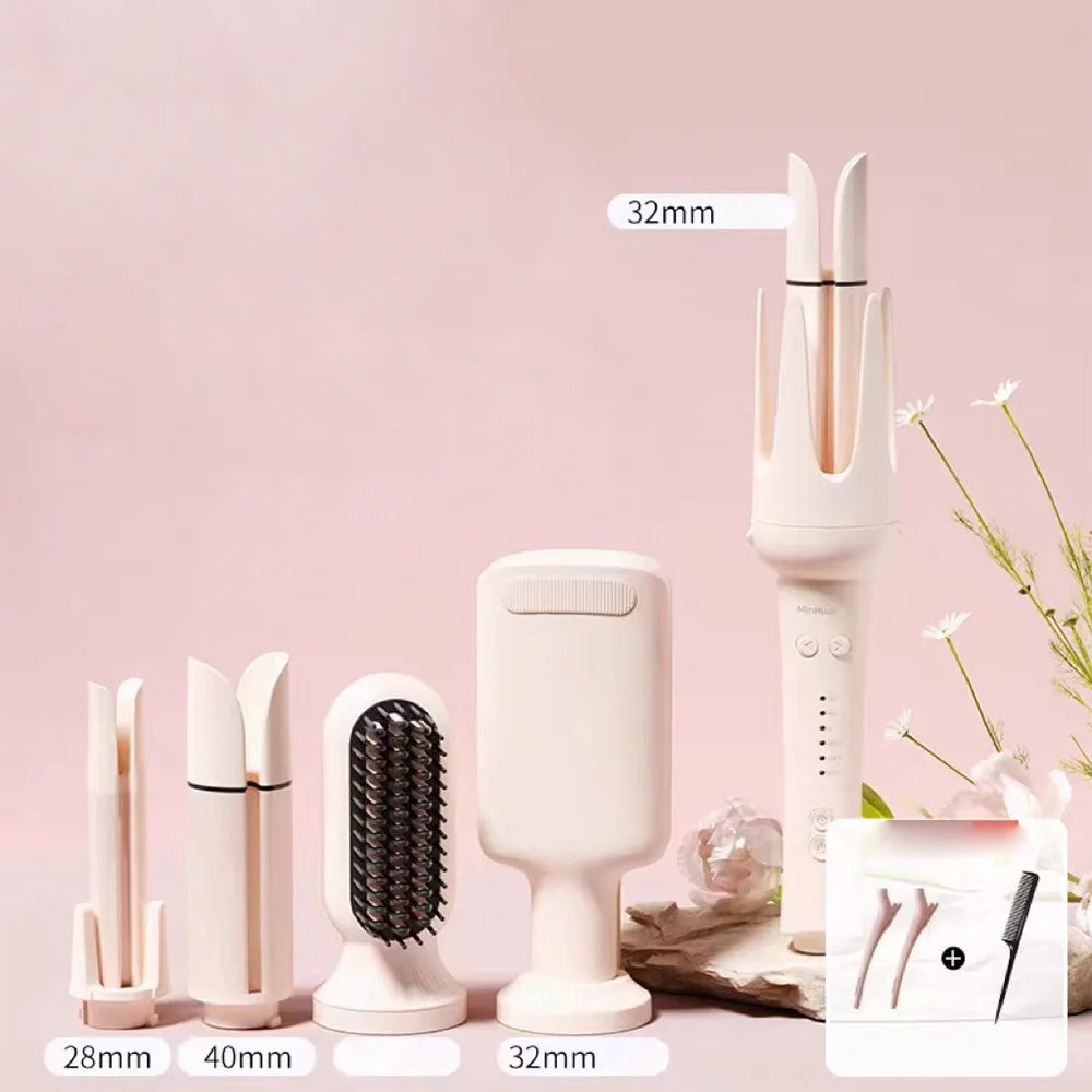 Ceramic Automatic Hair Curler 5-in-1 Negative Ion Iron Hair Straightening Comb Anti-scald Automatic Curling Egg Curler Hair Care