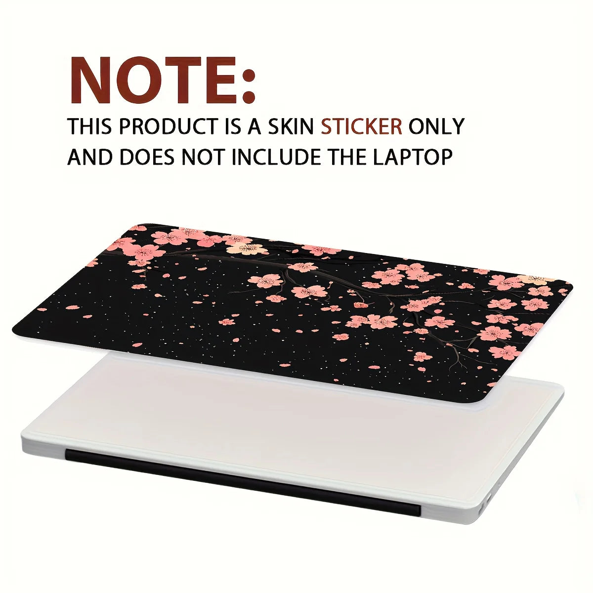 2-Piece Laptop Art Sticker Case, Universal Netbook Light Beige Non-Reusable Waterproof Scratch Resistant Sticker