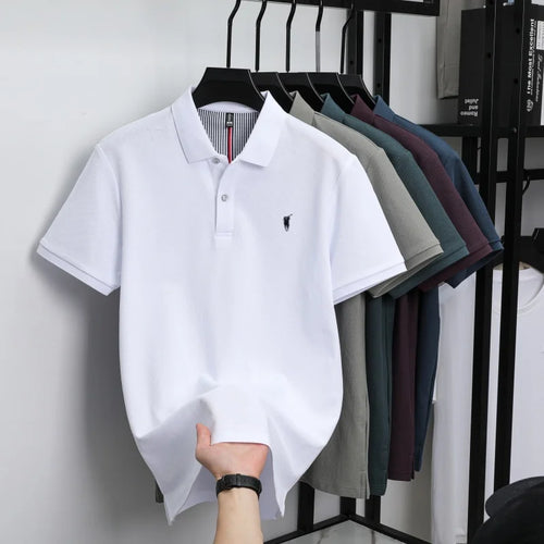 100% pure cotton short sleeved polo shirt high-end luxury brand fashion Paul Pony embroidery golf men's business casual T-shirt