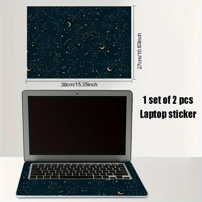 Suitable for 12-15 inch Laptop Sticker - Starry Sky Glow Vinyl Protective Film, Scratch Resistant Removable Decal, Suitable