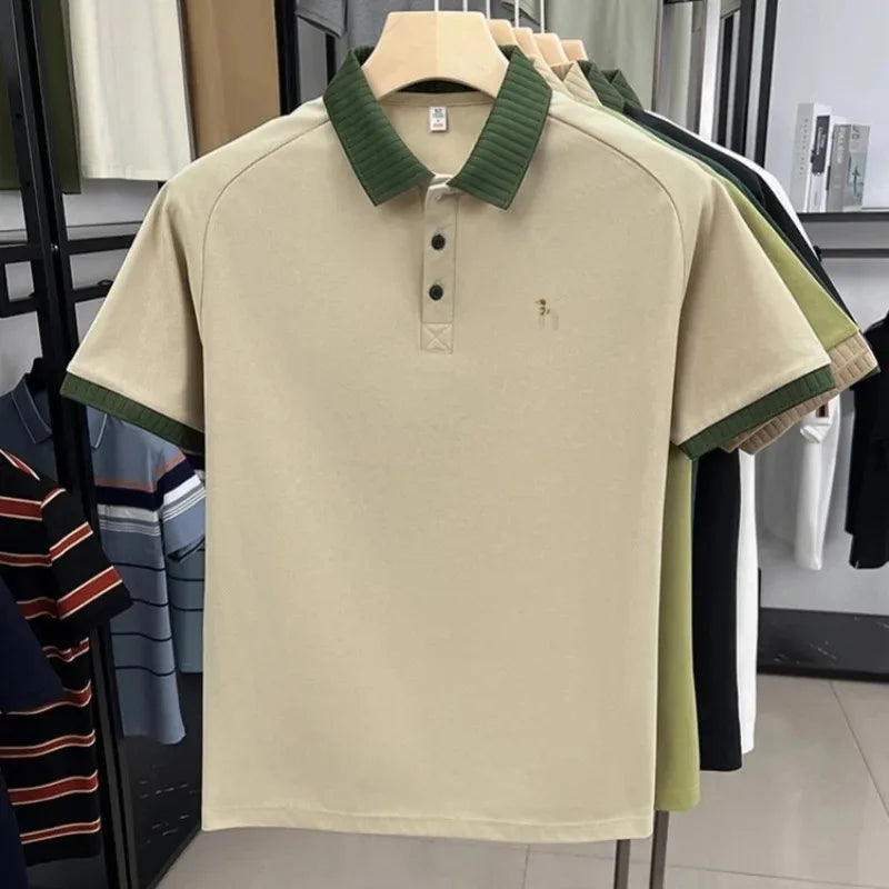 Luxury brand men's short sleeve polo shirt summer fashion hot selling original dog embroidery boutique top golf casual T-shirt