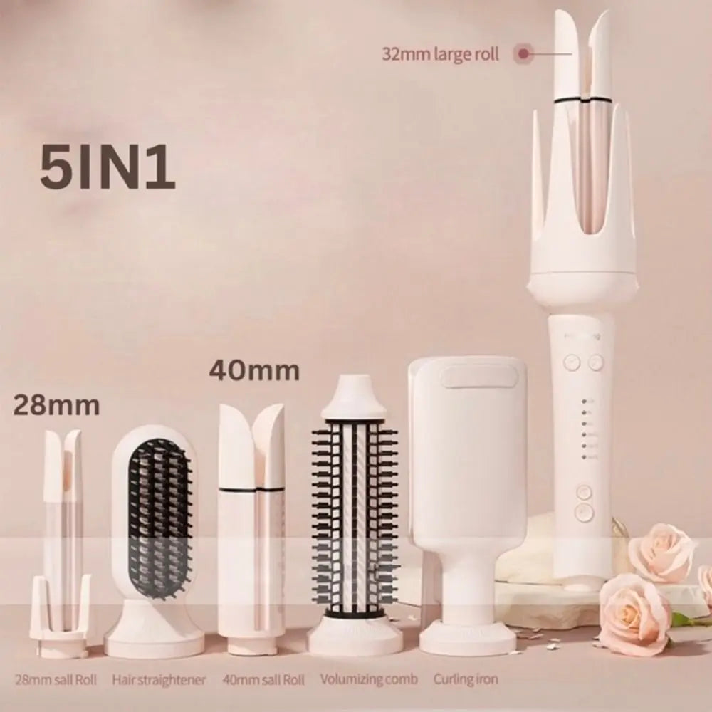 Ceramic Automatic Hair Curler 5-in-1 Negative Ion Iron Hair Straightening Comb Anti-scald Automatic Curling Egg Curler Hair Care
